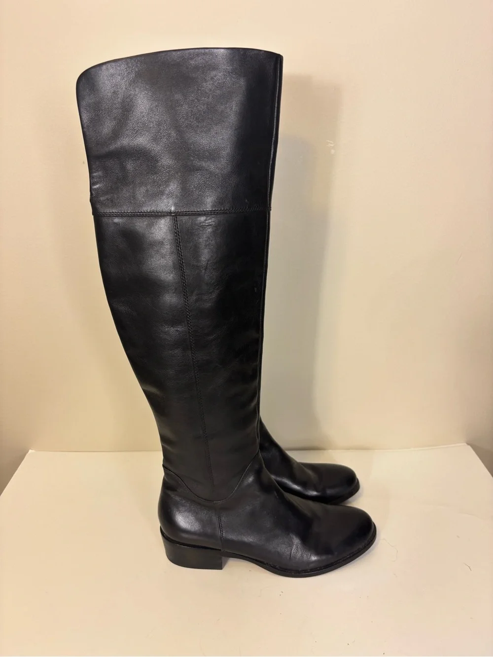 Via Spiga Black Leather Over-the-Knee Riding Boots 8